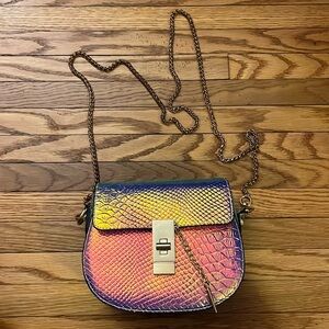 Women’s Amazon mermaid crossbody handbag with gold chain